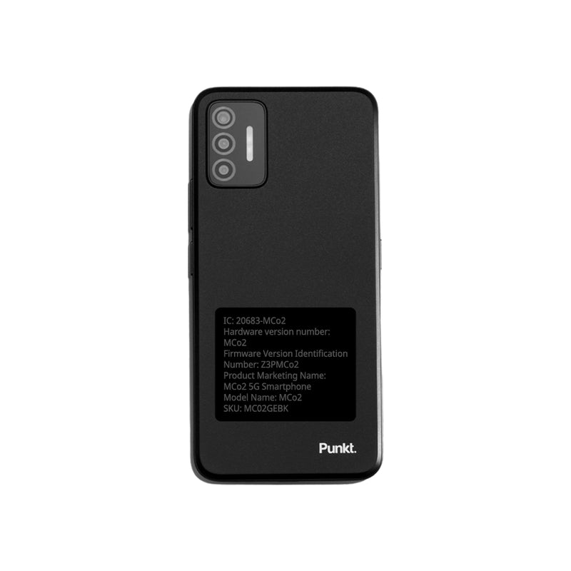 Punkt. MC02 Smartphone - Built-In VPN, 5G & 4G LTE, 6GB RAM, 128GB Storage, 4K Video, & 64MP Camera (Refurbished)