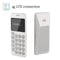 Punkt. MP02 Minimalist 4G LTE Cell Phone AT&T/T-Mobile Nano-SIM 2GB RAM 16GB Storage - Light Grey