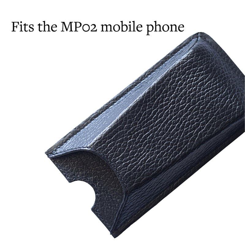 Punkt. Danny P. Black Leather Sleeve Case Hand Crafted in Czech Republic for Minimalist Mobile Phone