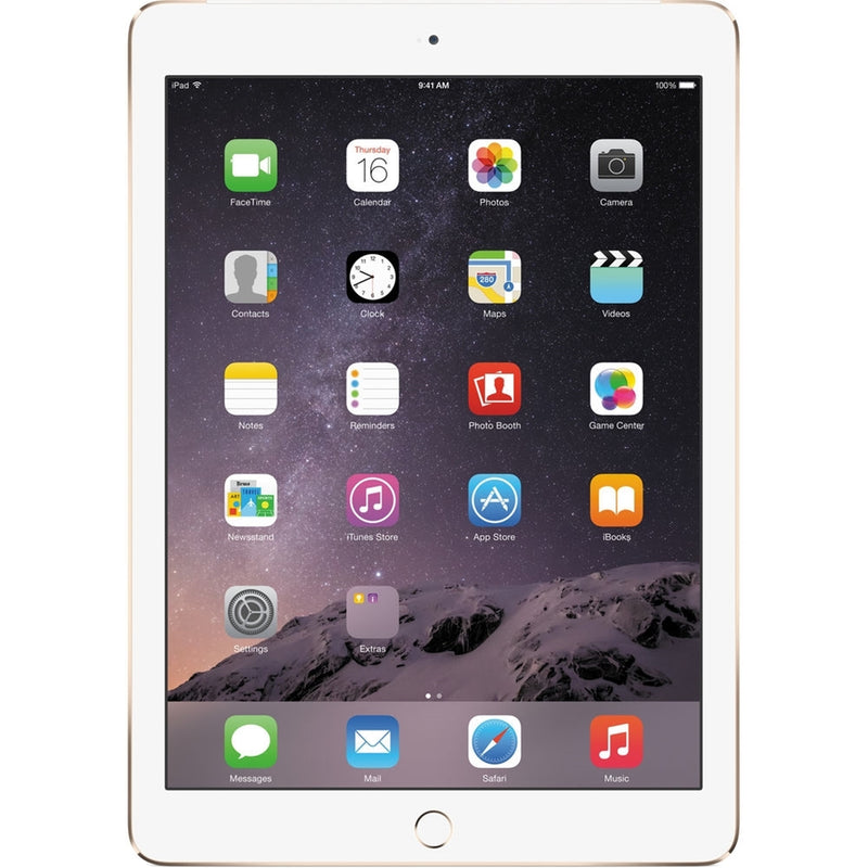 Apple iPad Air 2 9.7" Tablet 128GB WiFi + 4G LTE Fully , Gold (Certified Refurbished)