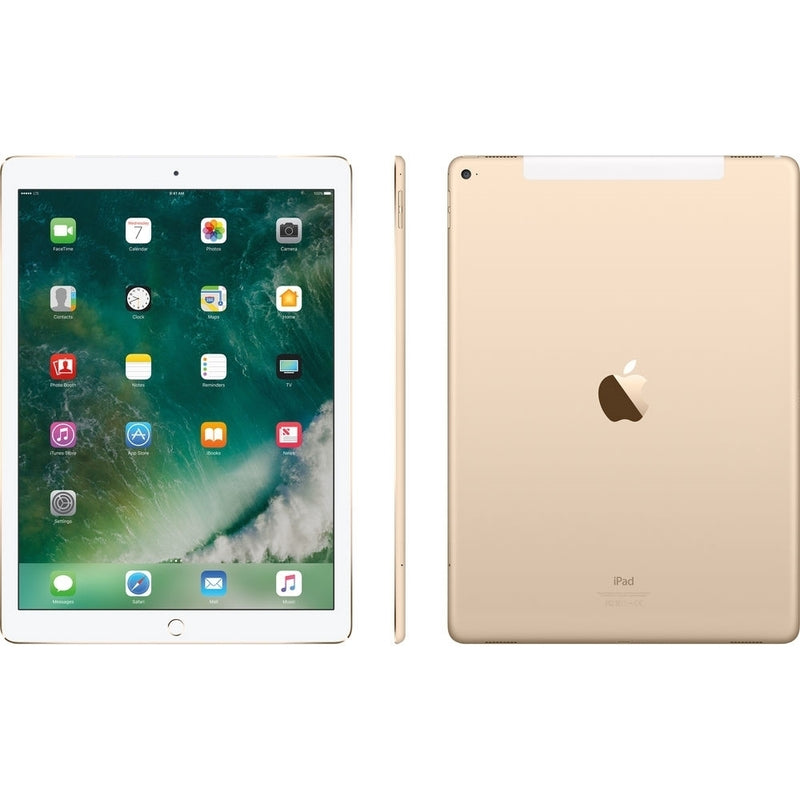 Apple iPad Pro ML3Q2LL/A 12.9" Tablet 128GB WiFi + 4G LTE Fully Unlocked, Gold (Certified Refurbished)