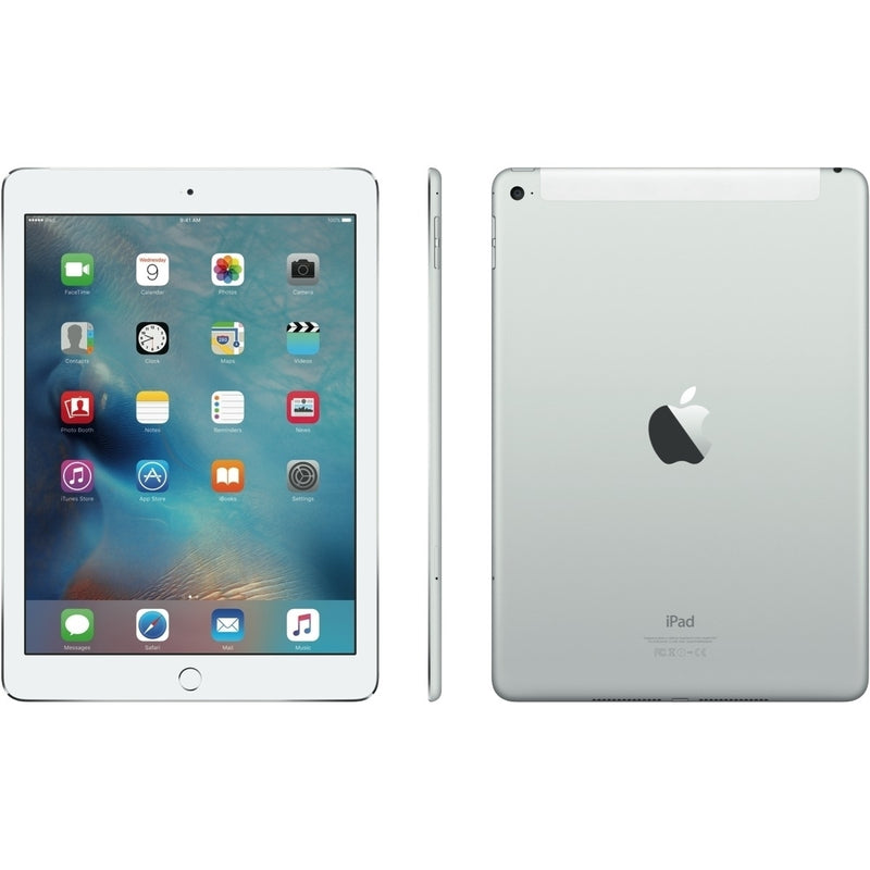 Apple iPad Air 2 9.7" Tablet 128GB WiFi + 4G LTE GSM Unlocked, Silver (Certified Refurbished)
