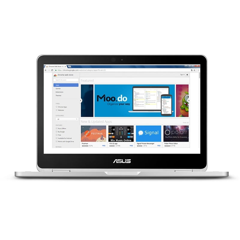 Asus Chromebook Flip C302CA-DHM4 12.5" Touch 4GB 64GB eMMC Core™ M5-6Y54 2.7GHz ChromeOS, Silver (Certified Refurbished)
