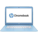 HP Chromebook 14-ak060nr 14" 4GB 16GB eMMC Celeron® N2940 1.8GHz ChromeOS, Snow White/Pastel Blue (Refurbished)