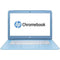 HP Chromebook 14-ak060nr 14" 4GB 16GB eMMC Celeron® N2940 1.8GHz ChromeOS, Snow White/Pastel Blue (Refurbished)