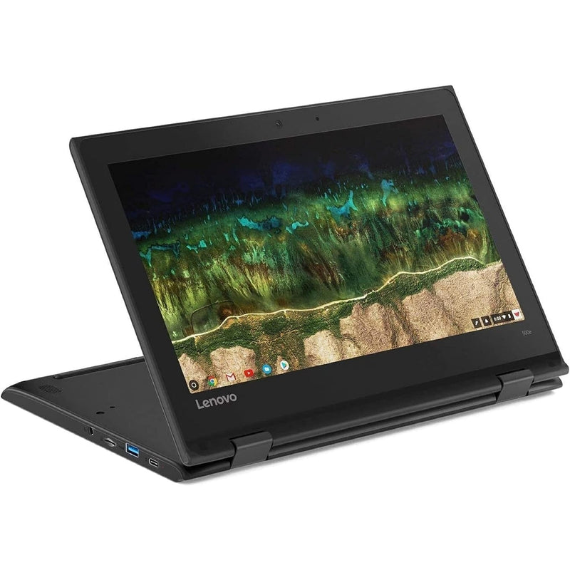 Lenovo Chromebook 500e 11.6" 2nd Gen 2in1 Touch 4GB 32GB Celeron N4120 ChromeOS, Black (Certified Refurbished)