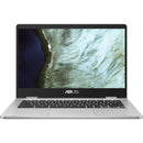 Asus Chromebook C423NA-DH02 14" 4GB 32GB eMMC Celeron® N3550 1.1GHz ChromeOS, Silver (Certified Refurbished)