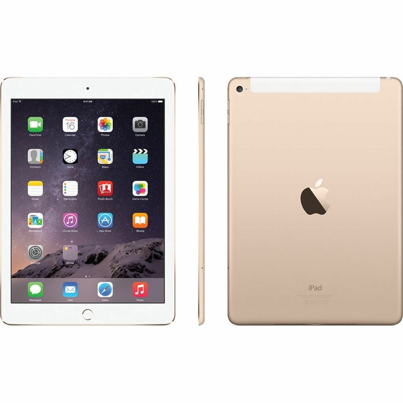 Apple iPad Air 2 MH2W2LL/A 9.7" Tablet 16GB WiFi + 4G LTE Fully Unlocked, Gold (Refurbished)