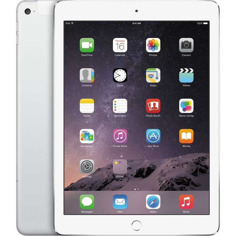 Apple iPad Air 2 9.7" Tablet 16GB WiFi + 4G LTE Fully Unlocked, Silver (Certified Refurbished)