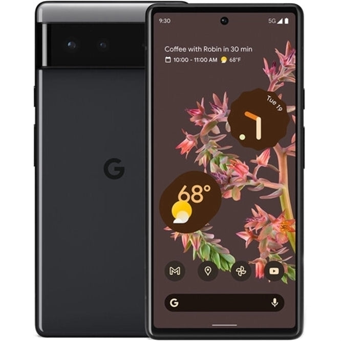 Google Pixel 6 256GB 6.4" 5G Verizon Unlocked, Stormy Black (Certified Refurbished)