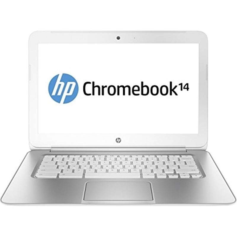HP Chromebook 14-q010nr 14" 2GB 16GB eMMC Celeron® 2955U 1.4GHz ChromeOS, Snow White (Certified Refurbished)