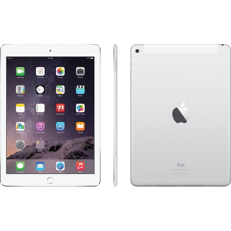 Apple iPad Air 2 9.7" Tablet 16GB WiFi + 4G LTE Fully Unlocked, Silver (Certified Refurbished)