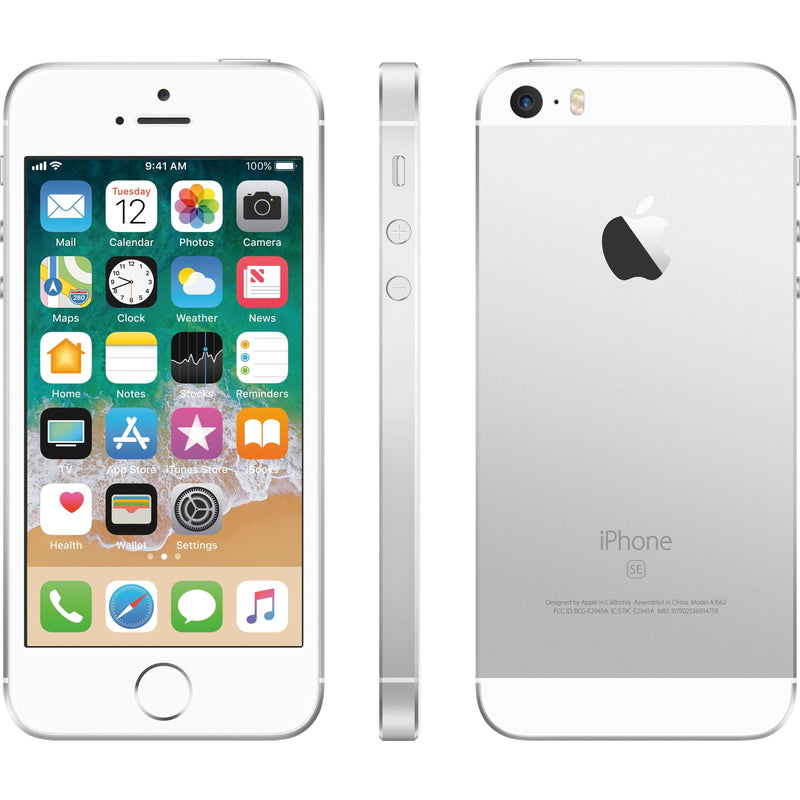 Apple iPhone SE 64GB 4" 4G LTE CDMA Unlocked, Silver (Certified Refurbished)
