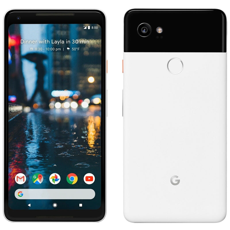 Google Pixel 2 XL 128GB 6" 4G LTE Verizon Unlocked, White (Refurbished)