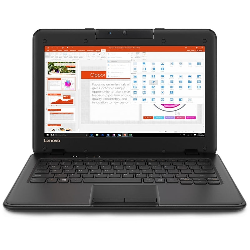 Lenovo Chromebook 100e 11.6" 4GB 64GB Intel Celeron N3350 X2 1.1GHz Chrome OS, Black (Refurbished)