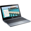 Acer Chromebook NX.SHEAA.007 Intel Celeron 2955U X2 1.4GHz 2GB 32GB SSD 11.6", Gray (Refurbished)