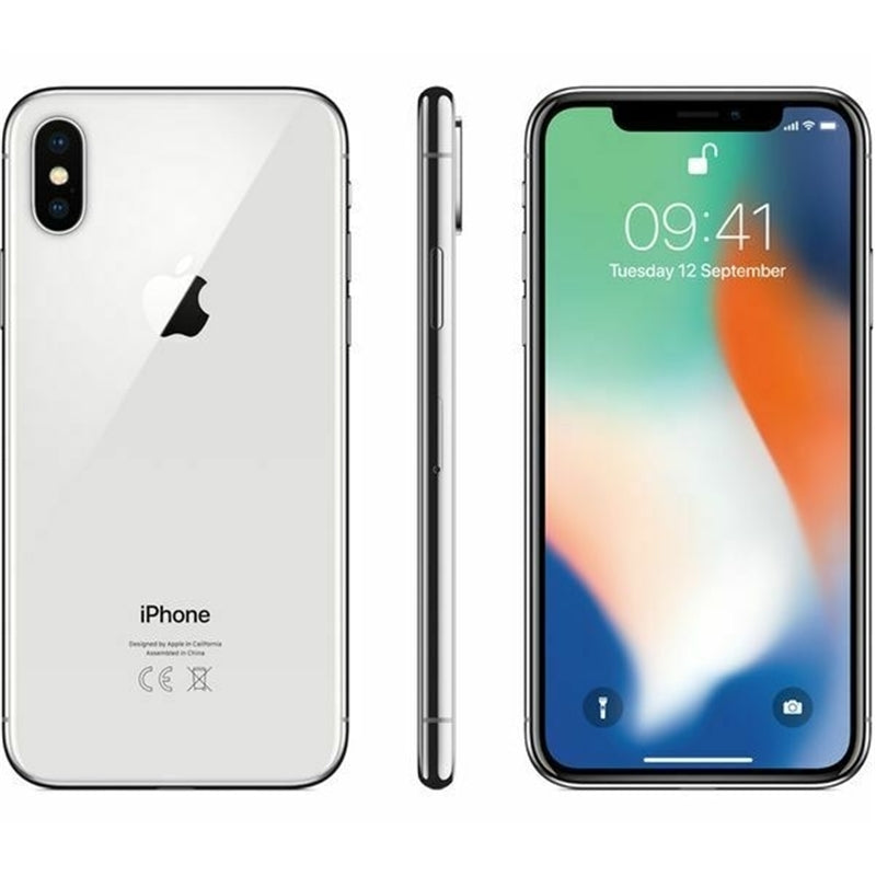 Apple iPhone X 256GB 5.8" 4G LTE Verizon Unlocked, Silver (Refurbished)