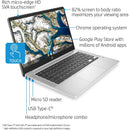 HP Chromebook 14a-na0040nr 14" Touch 4GB 32GB X2 1.1GHz, Ceramic White (Certified Refurbished)