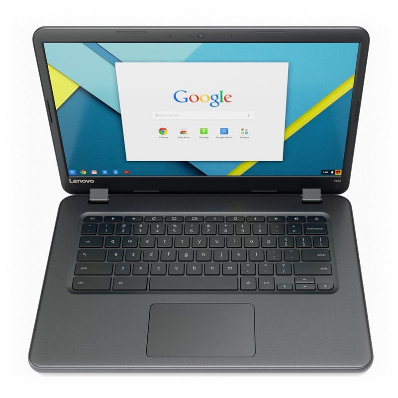 Lenovo Chromebook N42-20 14" 4GB 16GB Intel Celeron N3060 X2 1.6GHz, Black (Certified Refurbished)